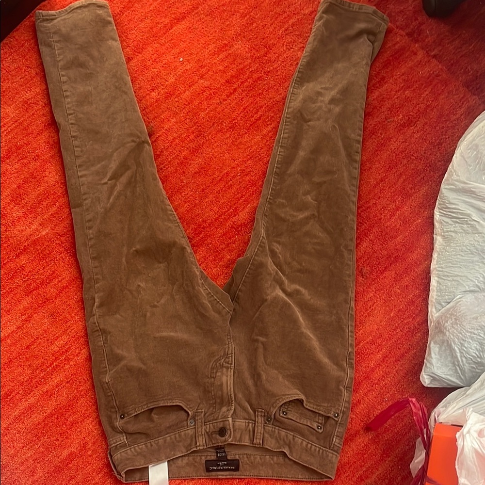 Three pair of slim fit jeans including Corduroy Trousers